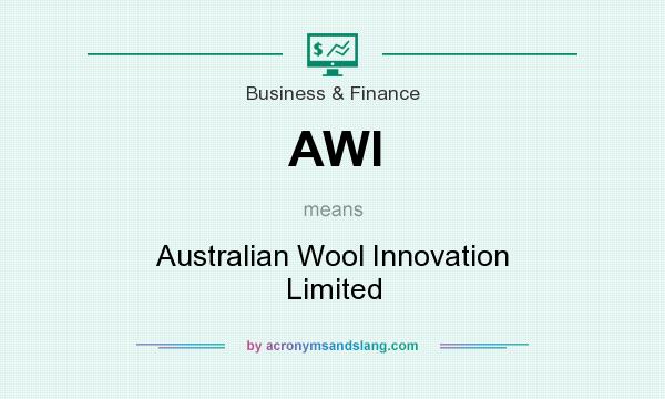 What does AWI mean? It stands for Australian Wool Innovation Limited