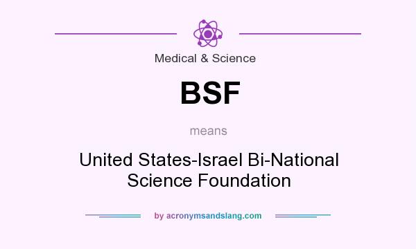 What does BSF mean? It stands for United States-Israel Bi-National Science Foundation