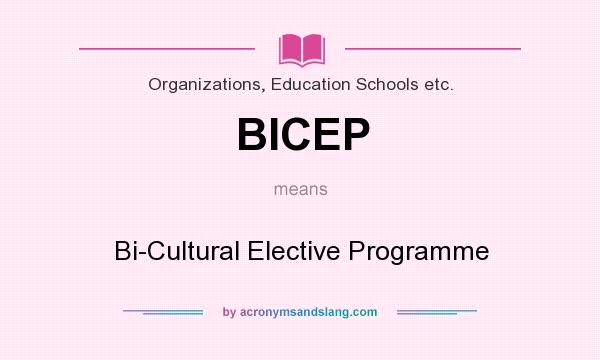 What does BICEP mean? It stands for Bi-Cultural Elective Programme