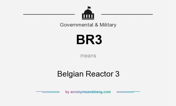 What does BR3 mean? It stands for Belgian Reactor 3