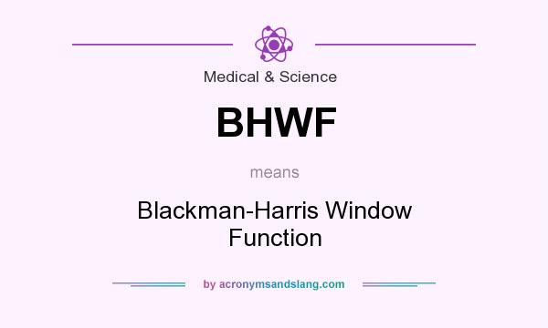 What does BHWF mean? It stands for Blackman-Harris Window Function