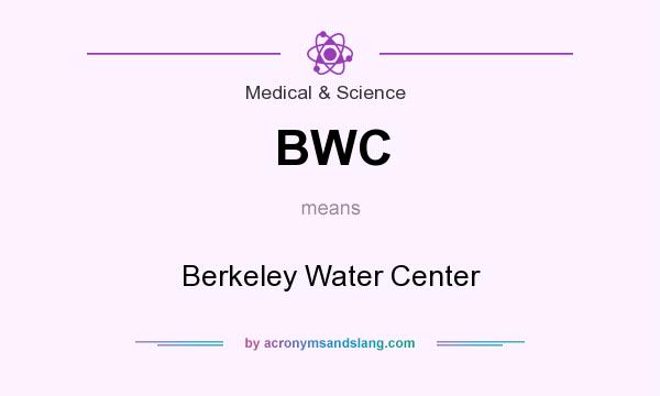 What does BWC mean? It stands for Berkeley Water Center