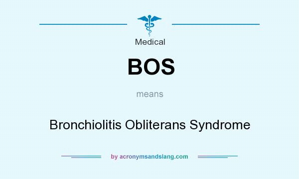What does BOS mean? It stands for Bronchiolitis Obliterans Syndrome