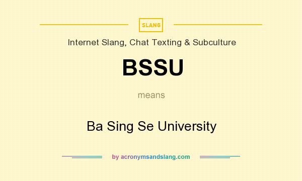 What does BSSU mean? It stands for Ba Sing Se University