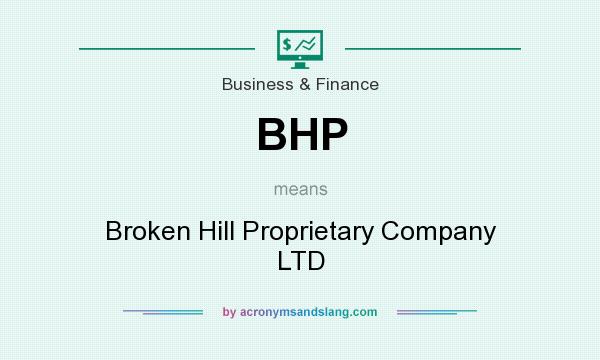 What does BHP mean? It stands for Broken Hill Proprietary Company LTD