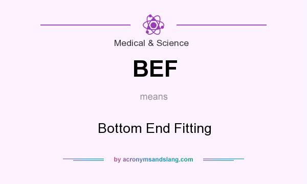 What does BEF mean? It stands for Bottom End Fitting