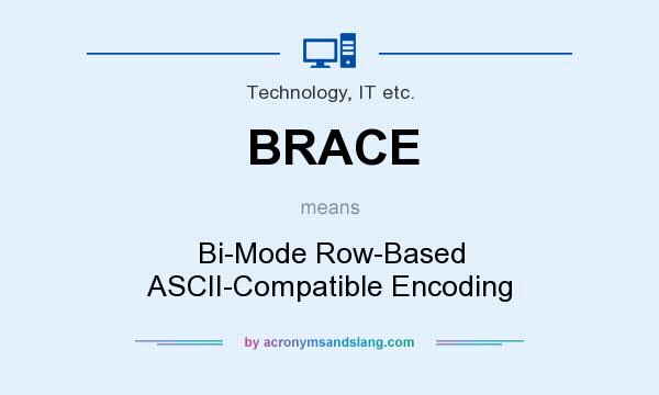 What does BRACE mean? It stands for Bi-Mode Row-Based ASCII-Compatible Encoding
