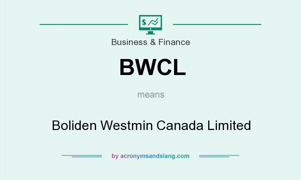 What does BWCL mean? It stands for Boliden Westmin Canada Limited