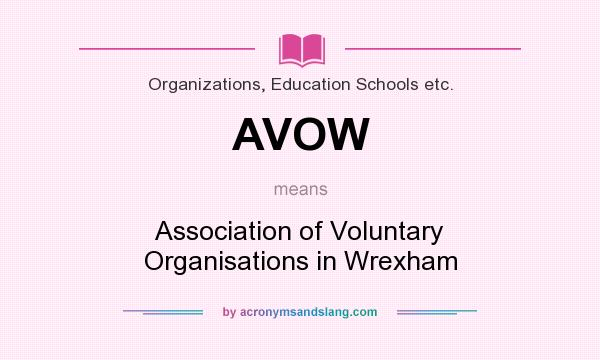 What does AVOW mean? It stands for Association of Voluntary Organisations in Wrexham