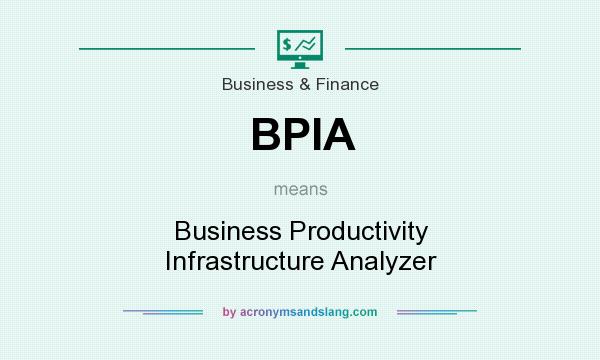 What does BPIA mean? It stands for Business Productivity Infrastructure Analyzer
