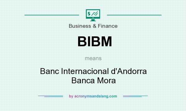 What does BIBM mean? It stands for Banc Internacional d`Andorra Banca Mora