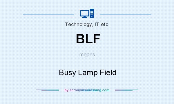 What does BLF mean? It stands for Busy Lamp Field