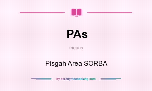 What does PAs mean? It stands for Pisgah Area SORBA