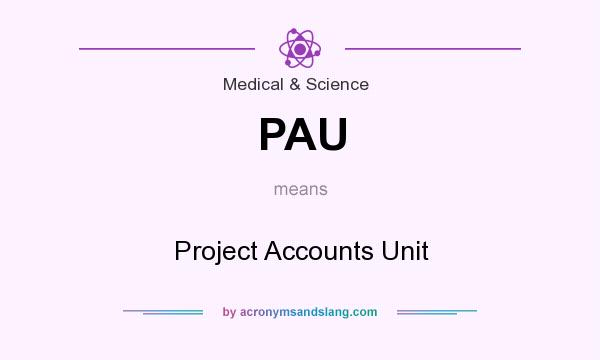 What does PAU mean? It stands for Project Accounts Unit