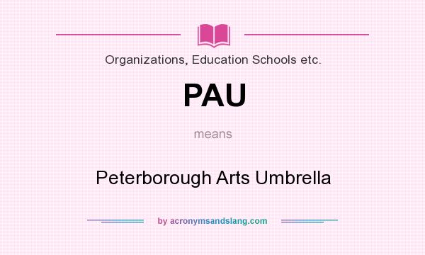 What does PAU mean? It stands for Peterborough Arts Umbrella