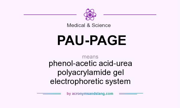 What does PAU-PAGE mean? It stands for phenol-acetic acid-urea polyacrylamide gel electrophoretic system