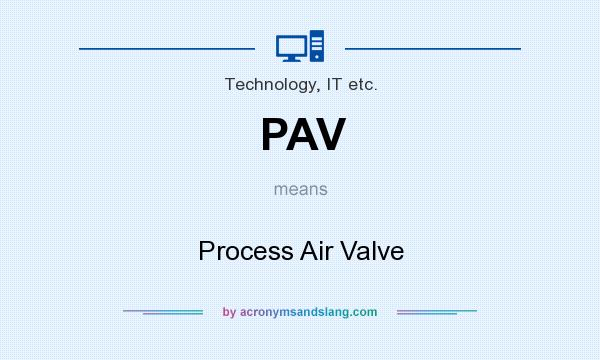 What does PAV mean? It stands for Process Air Valve