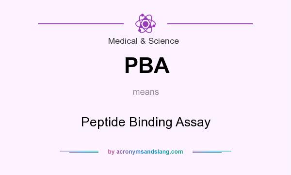 What does PBA mean? It stands for Peptide Binding Assay