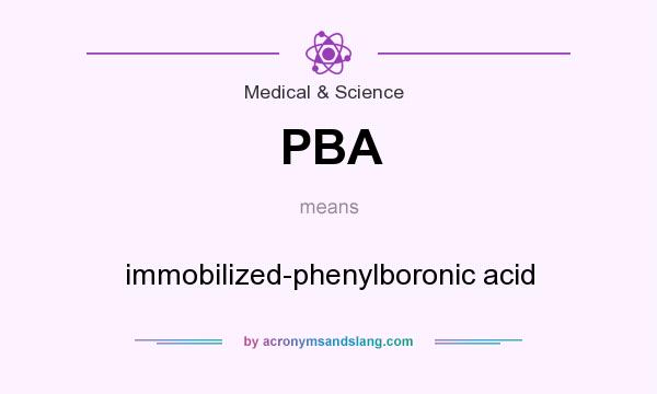 What does PBA mean? It stands for immobilized-phenylboronic acid