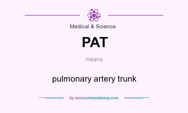 What does PAT mean? It stands for pulmonary artery trunk