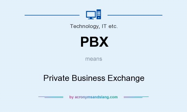 What does PBX mean? It stands for Private Business Exchange