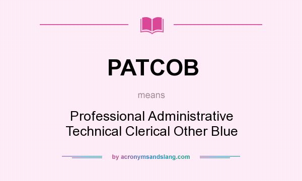 What does PATCOB mean? It stands for Professional Administrative Technical Clerical Other Blue