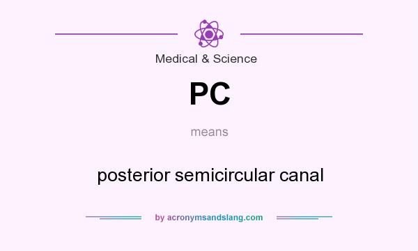 What does PC mean? It stands for posterior semicircular canal