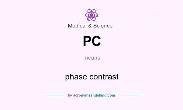 What does PC mean? It stands for phase contrast