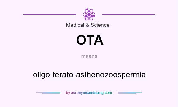 What does OTA mean? It stands for oligo-terato-asthenozoospermia