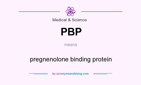 What does PBP mean? It stands for pregnenolone binding protein