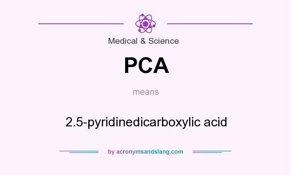 What does PCA mean? It stands for 2.5-pyridinedicarboxylic acid