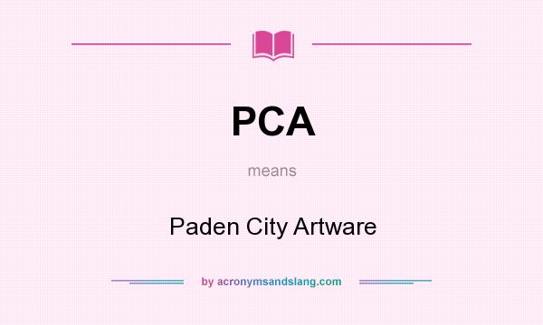 What does PCA mean? It stands for Paden City Artware