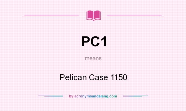 What does PC1 mean? It stands for Pelican Case 1150