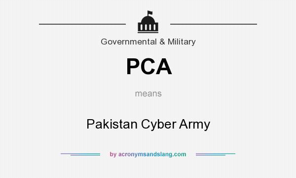 What does PCA mean? It stands for Pakistan Cyber Army
