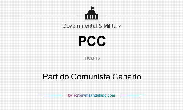 What does PCC mean? It stands for Partido Comunista Canario
