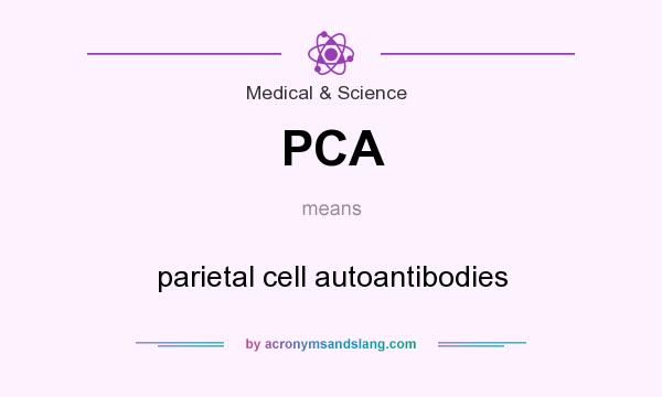 What does PCA mean? It stands for parietal cell autoantibodies