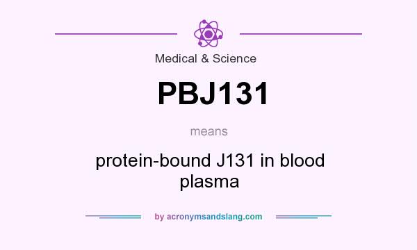 What does PBJ131 mean? It stands for protein-bound J131 in blood plasma