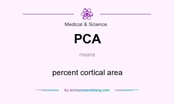 What does PCA mean? It stands for percent cortical area
