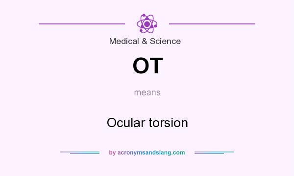 What does OT mean? It stands for Ocular torsion
