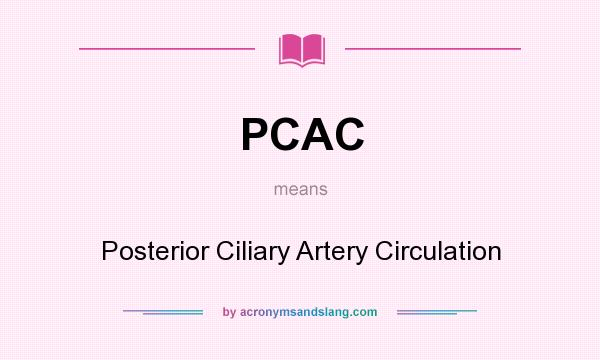 What does PCAC mean? It stands for Posterior Ciliary Artery Circulation