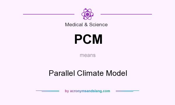 What does PCM mean? It stands for Parallel Climate Model