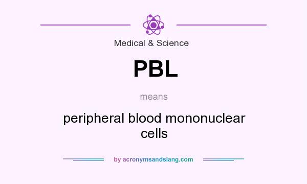 What does PBL mean? It stands for peripheral blood mononuclear cells