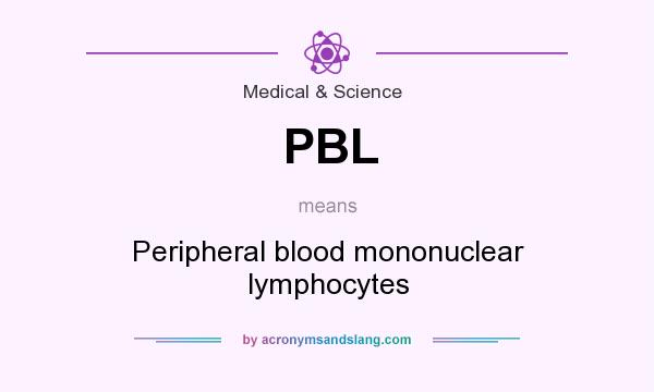 What does PBL mean? It stands for Peripheral blood mononuclear lymphocytes
