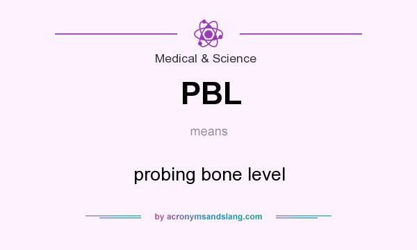 What does PBL mean? It stands for probing bone level
