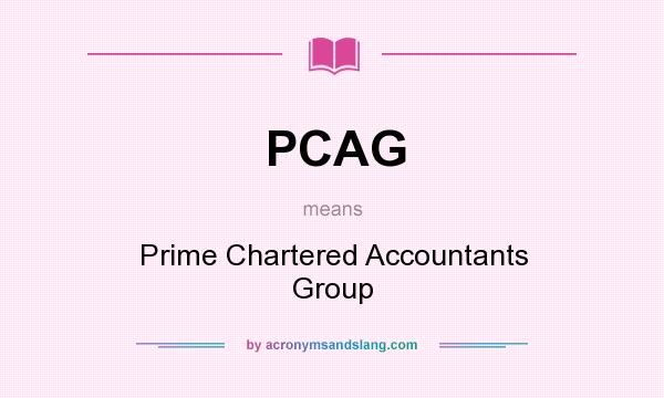What does PCAG mean? It stands for Prime Chartered Accountants Group