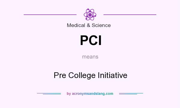 What does PCI mean? It stands for Pre College Initiative
