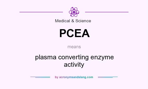 What does PCEA mean? It stands for plasma converting enzyme activity