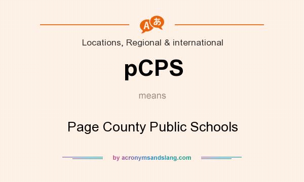 What does pCPS mean? It stands for Page County Public Schools