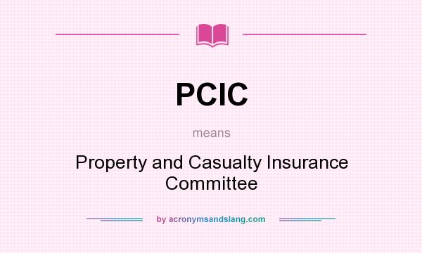What does PCIC mean? It stands for Property and Casualty Insurance Committee