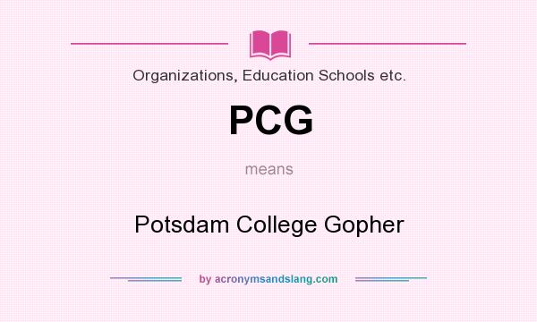 What does PCG mean? It stands for Potsdam College Gopher